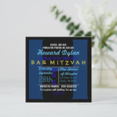 H Collection initiale Bar Mitzvah Invitation (Debout devant)