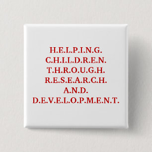 H.E.L.P.I.N.G. C.H.I.L.D.R.E.N. VIERKANTE BUTTON 5,1 CM