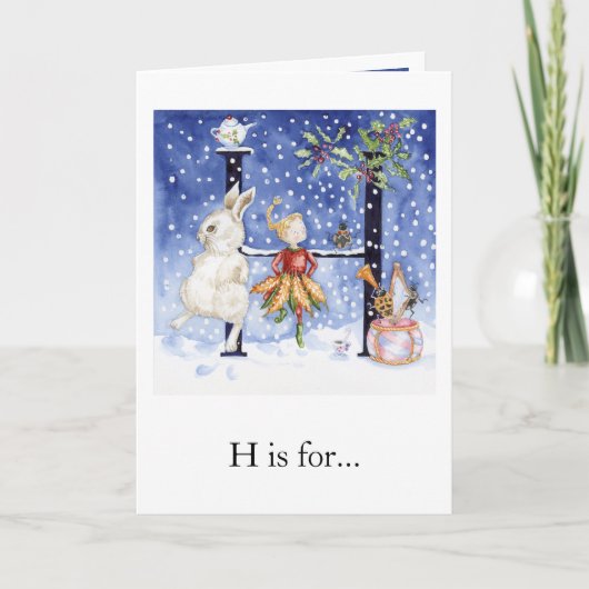 "H est pour... Happy Holidays" Carte de voeux (Devant)