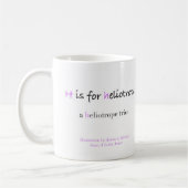 H est pour la tasse pourpre d'art d'alphabet (Gauche)