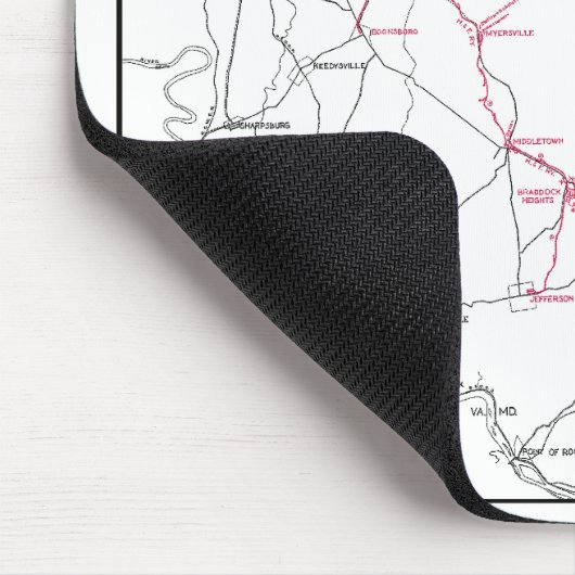 H&F System Map Mousepad Muismat (Hoek)