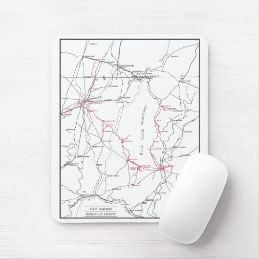 H&F System Map Mousepad Muismat (Met muis)