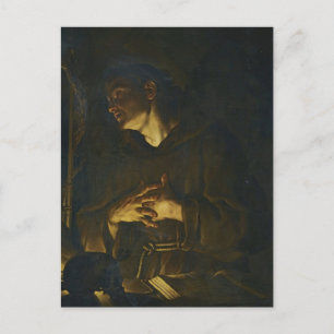 H. Franciscus biddend voor een crucifix door Trevi Briefkaart