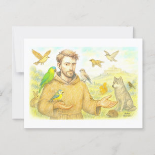 H. Franciscus - de preek voor de vogels en dieren Briefkaart
