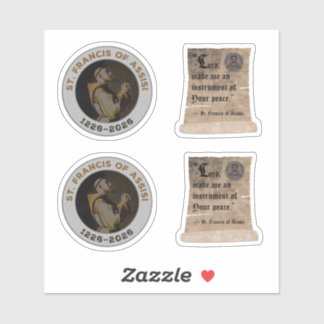 H. Franciscus van Assisi 1226–2026 & Gebeds-cadeau Sticker