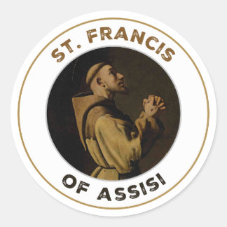 H. Franciscus van Assisi Bid Voor Ons Ronde Sticker