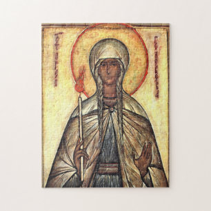 H. Genevieve van Parijs Orthodoxe Christelijke Ico Legpuzzel