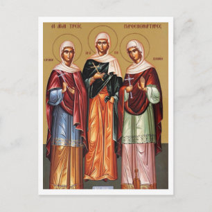 H.H. Agape, Irene en Chionia van Thessaloniki Briefkaart