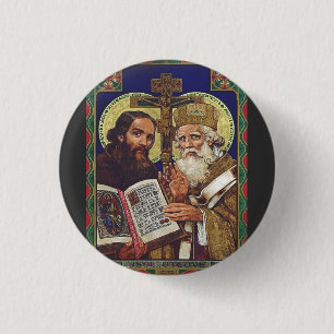 H.H. Cyrillus en Methodius Apostelen van de Slaven Ronde Button 3,2 Cm