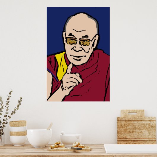H.H. het poster van de Dalai Lama 1 (Keuken)