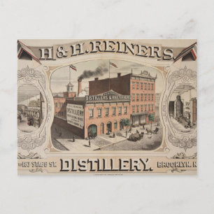 H.& H. Reiners Distillery Building in Brooklyn, NY Briefkaart