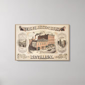 H.& H. Reiners Distillery Building in Brooklyn, NY Canvas Afdruk (Voorkant)