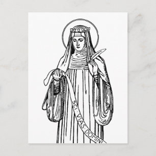H Heilige Hildegard van Bingen Middeleeuwse Mystic Briefkaart