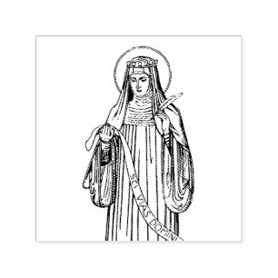 H Heilige Hildegard van Bingen Middeleeuwse Mystic Zelfinktende Stempel