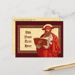 H. Hiëronymus als kardinaal met boek (P 004) Briefkaart