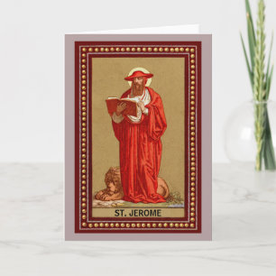 H. Hiëronymus als kardinaal met leeuw (P 004) Kaart