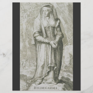 H. Hildegard van Bingen Middeleeuwse Mystieke Kuns Flyer