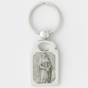 H. Hildegard van Bingen Middeleeuwse Mystieke Kuns Sleutelhanger