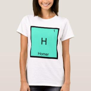 H - Homer Grappig Chemie Element Symbool T-Shirt