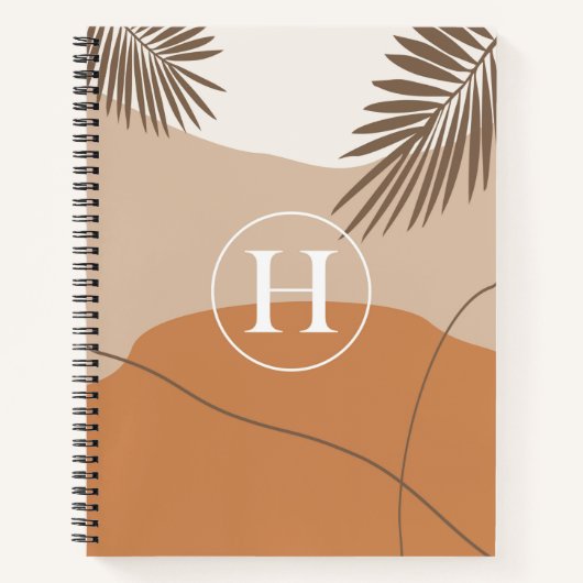 H - Initiaal Monogram Letter H Abstract ontwerp Notitieboek (Voorkant)