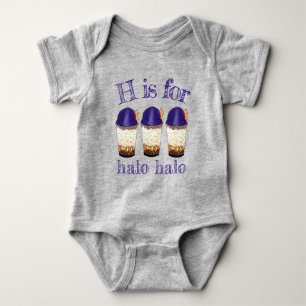 H is voor Halo-Halo Haluhalo Filipino Hawaiian Ice Romper