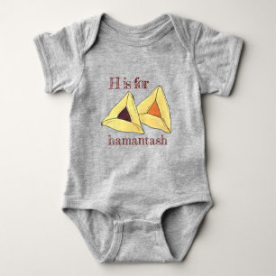 H is voor Hamantaschen Hamantash Purim Cookies Romper