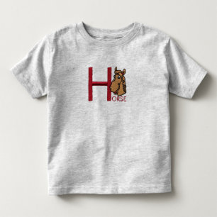 H is voor paarden kinder shirts