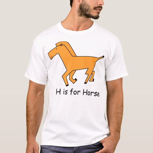 H is voor paarden t-shirt (Voorkant)