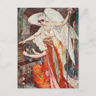 H J Ford  illustratie De blauwe papegaai Briefkaart