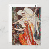 H J Ford illustratie De blauwe papegaai Briefkaart (Voorkant / Achterkant)