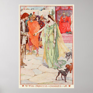H J Ford  illustratie De prinses kiest Poster
