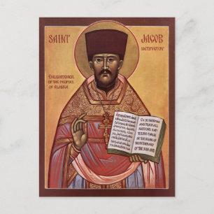 H. Jacobus van Alaska Orthodoxe Christelijke Icoon Briefkaart