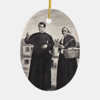 H. Johannes Bosco met Moeder Keramisch Ornament