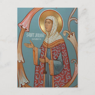 H. Juliana van Lazarevo Orthodoxe christelijke ico Briefkaart