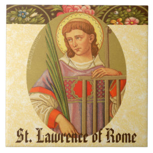 H. Laurentius van Rome (PM 04) Tegeltje