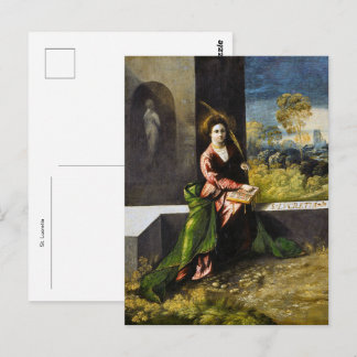 H. Lucretia rooms-katholieke patroonheilige van Briefkaart