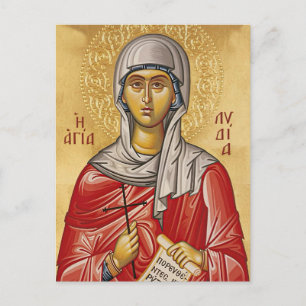 H. Lydia van Philippi Orthodoxe Christelijke Icoon Briefkaart