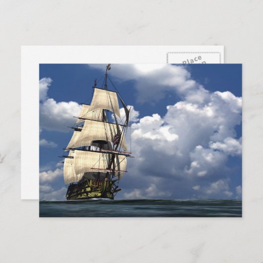 H.M.S. Overwinning Briefkaart (Voorkant / Achterkant)