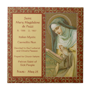 H. Maria Magdalena de Pazzi (JM 45) Tegeltje
