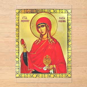 H. Maria Magdalena orthodoxe icoon Acryl Uitnodigingen