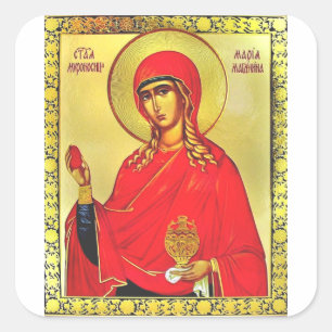 H. Maria Magdalena orthodoxe icoon Vierkante Sticker