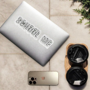 H. Metaal doorschijnend-wit Sticker