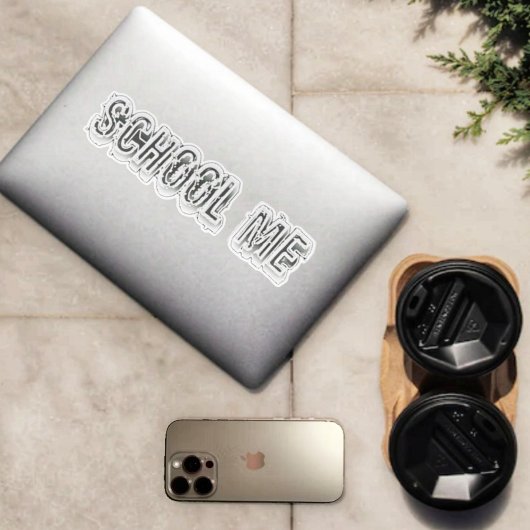 H. Metaal doorschijnend-wit Sticker