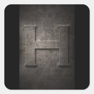 H Metalen monogram Stickers
