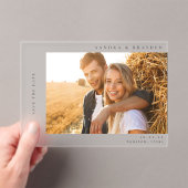 H MOD 2 Eenvoudige foto De datum opslaan Acryl Uitnodigingen (Insitu (Draagbaar))