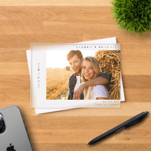 H MOD 2 Eenvoudige Foto Save the Date Acryl Uitnodigingen
