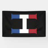 H Monogram bedekt op NLD-vlag op bk-bugcent Spandoek (Horizontaal)