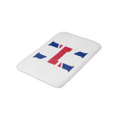 H Monogram bedekt op Union Jack Flag bmcnt Badmat (Gekanteld)