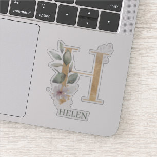 H Monogram Floral Aangepast Sticker