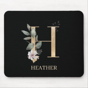H Monogram Floral Aangepaste Muismat